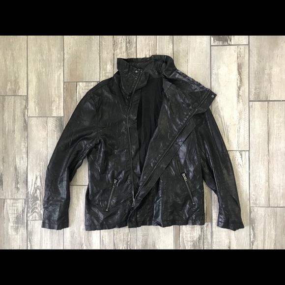 Divided Black Faux Leather Jacket - Picture 2 of 7